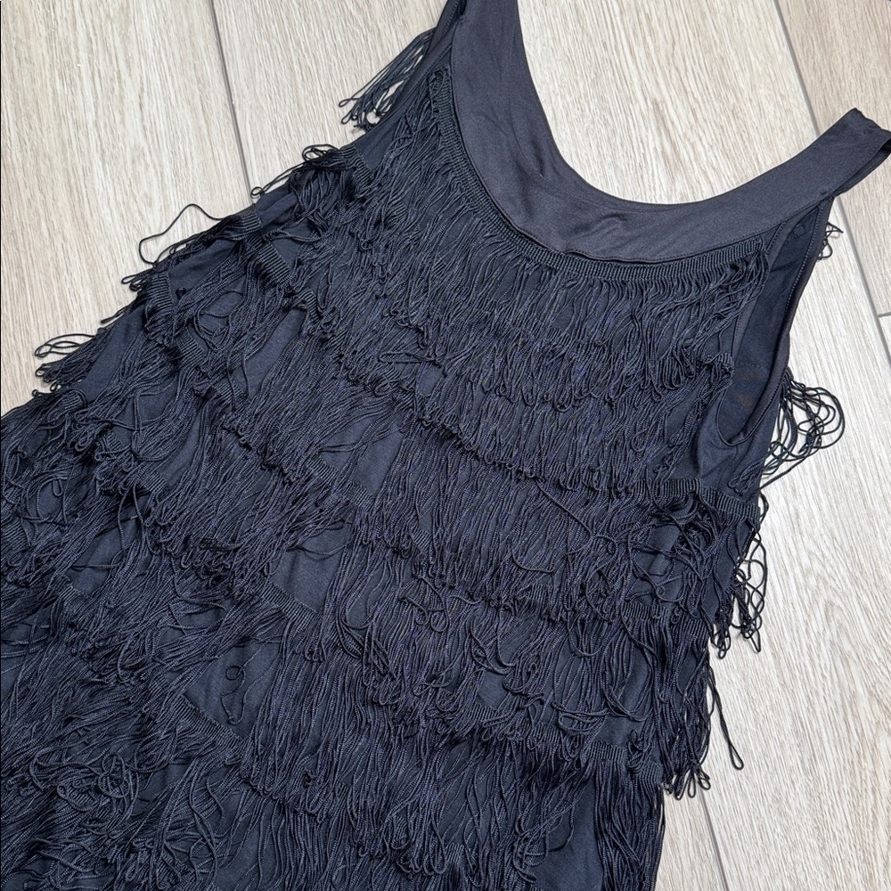 H&M Flapper Swing Mini Dress Black Size S|costume cosplay Halloween party
